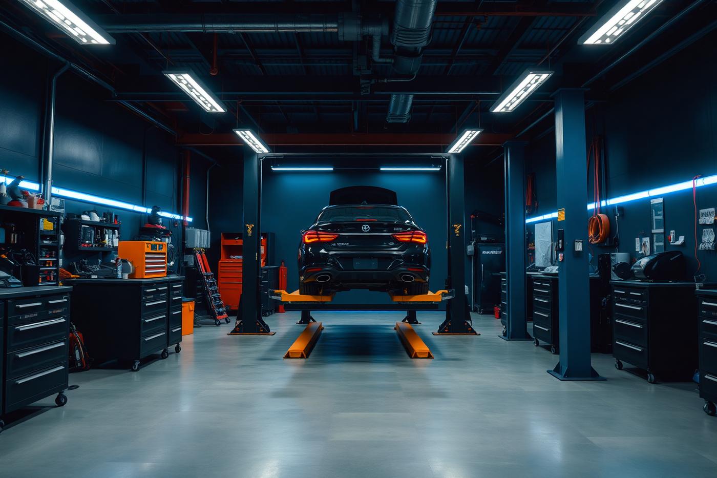 De werkplaats van Garage De Jaeger Kurt